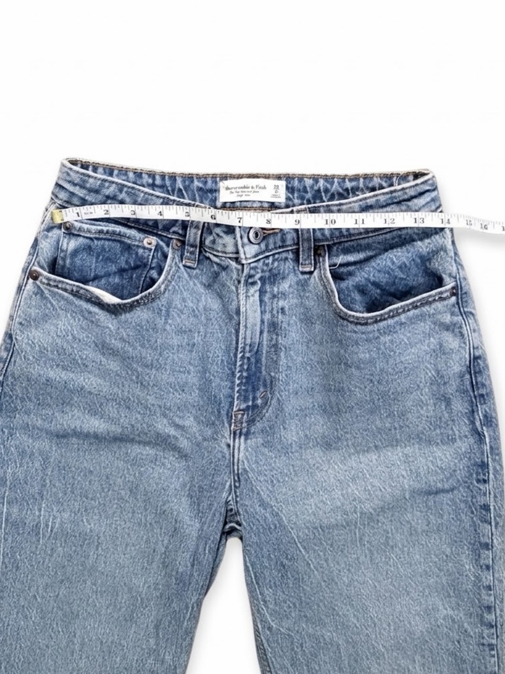 Abercrombie & Fitch Curve Love High Rise '90s Relaxed Jeans 28 / 6R Light Wash - Picture 5 of 8